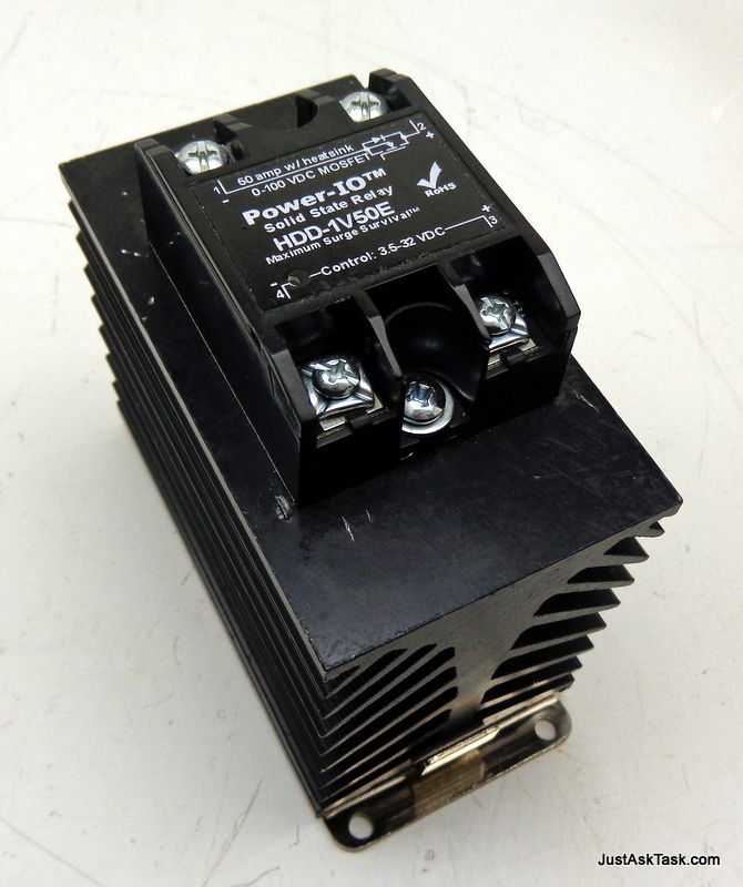 Power IO HDD-1V50E Solid State Relay 50A 0-100 VDC